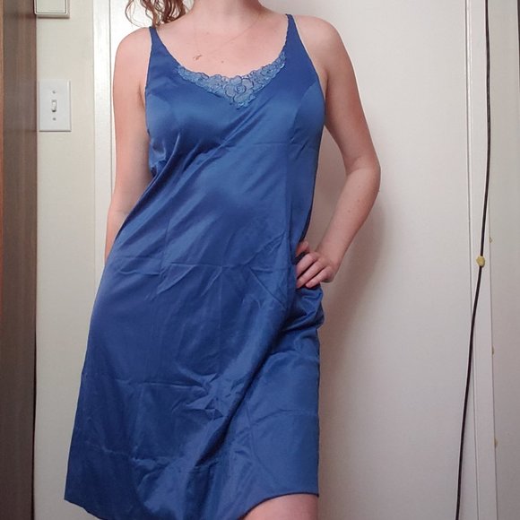 cobalt blue slip dress - Picture 1 of 3